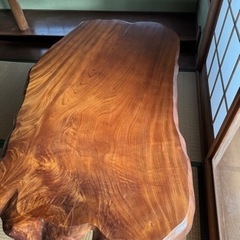 欅1枚板　無垢座卓