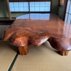欅1枚板　無垢座卓