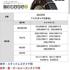 SCC DC370 ランクル サーフ プラド LX570 285/60R18 32X11.5R15 275/65R17 295/70R16 285/75R16 275/70R17 265/70R17 255/75R17 255/85R16 ワイヤーチェーン ケーブルチェーン