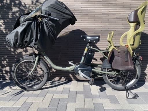 パナソニック電動自転車3人乗り レインカバー付き 電動自転車 前乗せ