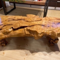 【ネット決済】天然木 一枚板 座卓 テーブル