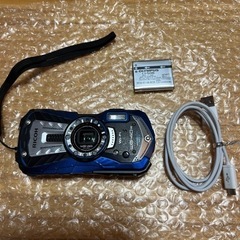 RICOH WG-40wブルー　美品　防水　防塵　デジタルカメラ...