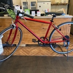 【チェーン新品！シボレー　アルミフレーム】6段変速　700×28c クロスバイク　レッド