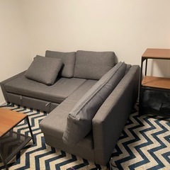 IKEA ソファベッド収納付き フリーヘーテン　ダークグレー