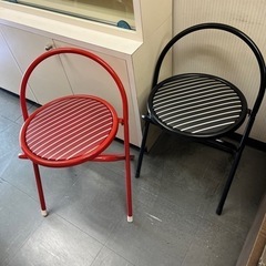 パイプ椅子　二個セット