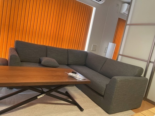 コーナーソファ（NポケットA3 DR-GY-R） (かなぶん) 平和台のソファの  