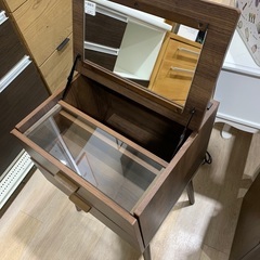 折りたたみドレッサー　高さ75cm(100cm) 幅45cm,奥...