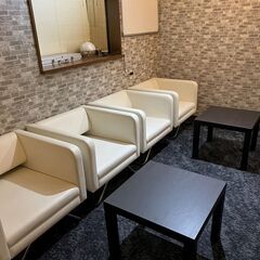 【引取限定】SOGO 相合家具 Meet シングルソファ ホワイト系 1人掛け 肘付き 6脚セット ソファーのみ 現状品