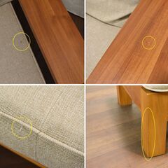 【ヤ取終了2/9】≪yt1020ジ≫ unico/ウニコ 2Pソファ オットマン付き BREATH/ブレス 2シーター 木製フレーム/ファブリック/スツール 51201-01