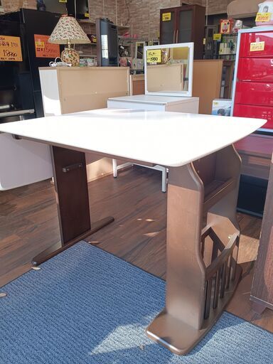 折り畳み式ダイニングテーブル　ダイニングテーブル　テーブル　サイズ（約）幅90～120㎝×奥75㎝×高70㎝　■近隣配送無料 買取GO‼　栄和店