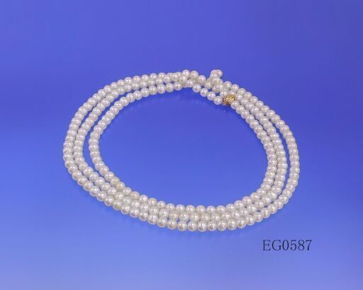 K18YG製 特注品留め具採用 且つ 超ロングタイプ 淡水真珠 ネックレス