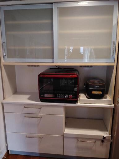 キッチンボード カップボード 食器棚 幅140キッチン収納