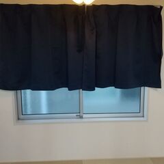 （終了）出窓＆小窓用紺色カーテン（横100cm×長90cm）🍀2...