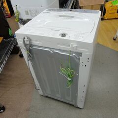 西岡店 洗濯機 5.5kg 2018年製 SHARP ES-GE5C 風乾燥付き ホワイト 全自動 家電 シャープ 