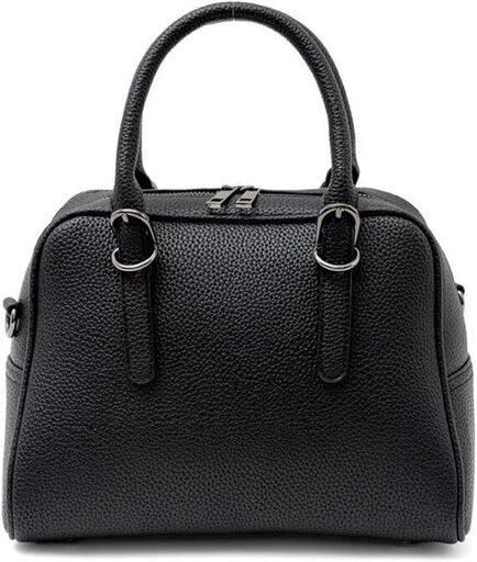 ☆Inb-10036p ハンドバッグ BLACK レディース ショルダーバック◆コロンとしたサイズ感がかわいい