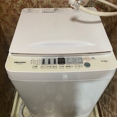 引き取り限定　ハイセンス　洗濯機　HW-E4504 4.5kg ...