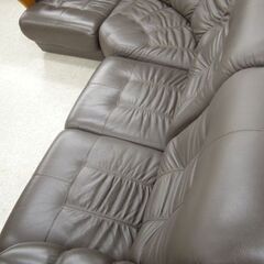 浜本工芸 リビングソファセット 革張り コーナーソファ 4点 木製