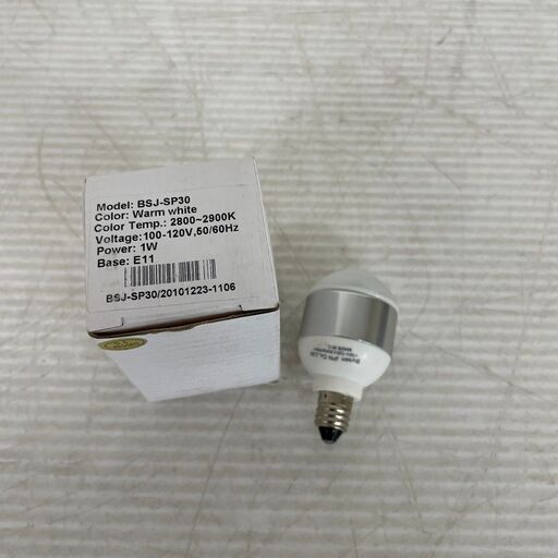 【Bysen JAPAN】 LED電球 LEDハイパワー電球 E11 1W LEDライト 照明 暖かい白 white BSJ-SP30