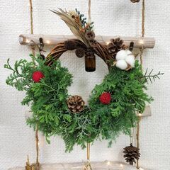 クリスマス　ナチュラルリース作り