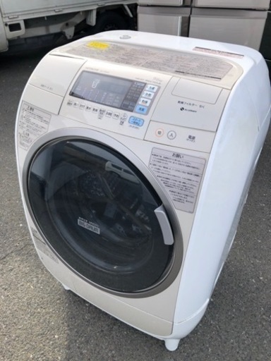 福岡市内配送設置無料　日立 HITACHI BD-V3500L-C [ななめ型ドラム式洗濯乾燥機（9kg） 左開き・ライトベージュ ヒートリサイクル・風アイロン・ビッグドラム]