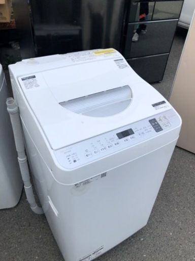 福岡市内配送設置無料　2020年式　シャープ SHARP タテ型洗濯乾燥機 幅56.5cm(ボディ幅52.0cm) 洗濯・脱水容量 5.5kg ステンレス穴なし槽 シルバー系 ES-TX5D-S