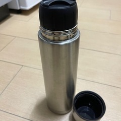 500ml 保冷保温水筒 コップ付き シルバー
