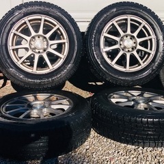 【ネット決済・配送可】冬タイヤ 185/65R14 軽自動車用ア...