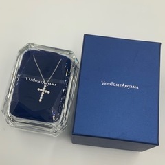 ヴァンドーム青山　ダイヤモンドクロスネックレス　pt950 pt850 約45cm 3.2g 0.35ct