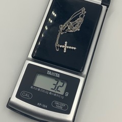 ヴァンドーム青山　ダイヤモンドクロスネックレス　pt950 pt850 約45cm 3.2g 0.35ct