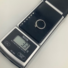 Pt900 プラチナ900 ダイヤモンドリング 3.3g 6号 D0.221ct 鑑定書