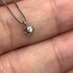 Pt900 pt850 ダイヤモンドネックレス　0.211ct 1.7g 鑑定書
