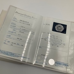 Pt900 pt850 ダイヤモンドネックレス　0.211ct 1.7g 鑑定書