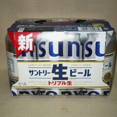6缶パック　サントリー生ビール／トリプル生　350ｍｌ缶