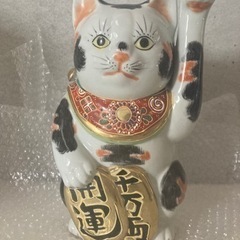 【ネット決済】九谷焼　猫置物　三毛猫