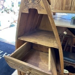 【BY REUSE 出水店 出張買取•見積完全無料¥0】アジアン船型インテリア棚