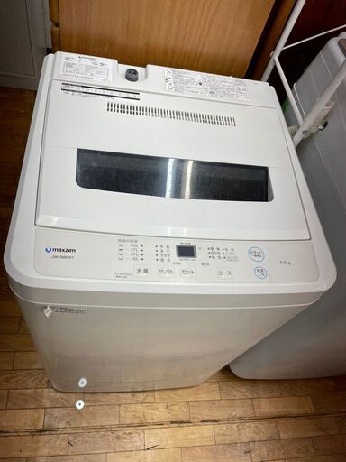 洗濯機　No.8024　マクスゼン　2019年製　5.5kg　JW55WP01　※排水ホースなし　【リサイクルショップどりーむ鹿大前店】