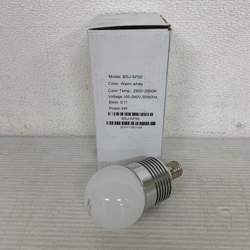 【Bysen JAPAN】 LED電球 LEDハイパワー電球 E17 4W LEDライト 照明 Warm White 電球色 BSJ-SP50-DIM