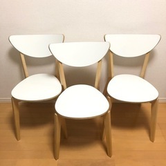 IKEA ダイニングチェア　イス　椅子　白　ホワイト　ナチュラル　