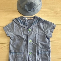 【ネット決済・配送可】リズム幼稚園　夏制服120センチ、帽子Lサイズ