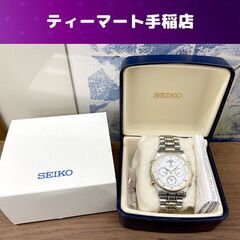 SEIKO 腕時計 ムーンフェイズ 7T36-6A80 メンズ ...