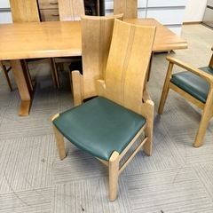 【美品‼️】総額65万♪ 高級 カリモク家具 180cm幅6人掛けダイニングテーブルセット 木製ナチュラルブラウン♪