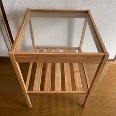 IKEA NESNA ネスナベッドサイドテーブル / 竹製