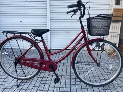 【26インチ自転車】変速なし　前後タイヤ新品❗️ブリヂストン製タイヤ使用❗️前カゴ、グリップ新品❗️若林自転車　膳所店　SALE中❗️