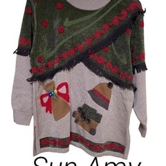【Sun Amy】クリスマスセーター　刺繍！モール糸使用