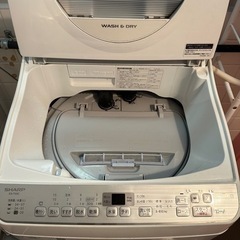取引済【乾燥付】SHARP全自動洗濯乾燥機5.5kg＋ラック棚オットキャスト
