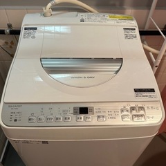 取引済【乾燥付】SHARP全自動洗濯乾燥機5.5kg＋ラック棚
