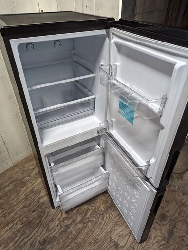 12/21 終 2021年製 Haier ノンフロン冷凍冷蔵庫 JR-NF148B 2ドア 148L 右開き 一人暮らし 動作確認済み 菊