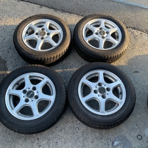 155/65R13軽自動車スタッドレスタイヤアルミホイル中古品4本