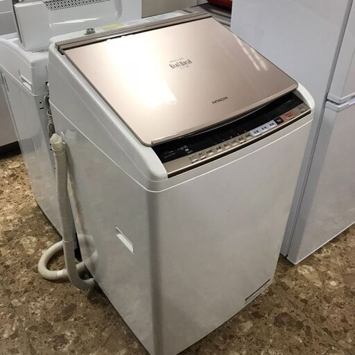 HITACHI/日立 全自動洗濯乾燥機 ビートウォッシュ BW-DV90B(N) シャンパン 2018年製 洗濯容量9.0kg/乾燥容量5.0kg 動作OK