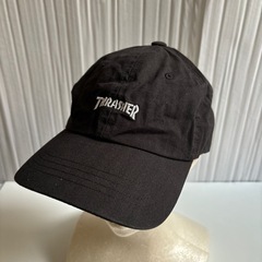 THRASHER スラッシャー ブラック　キャップ　帽子 刺繍ロゴ